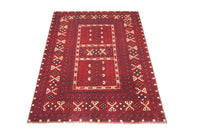 Afghan Rug - 230 x 177 cm - red