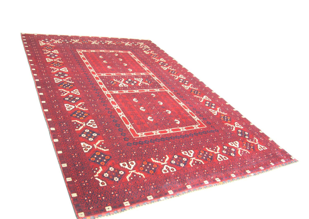 Afghan Rug - 230 x 177 cm - red