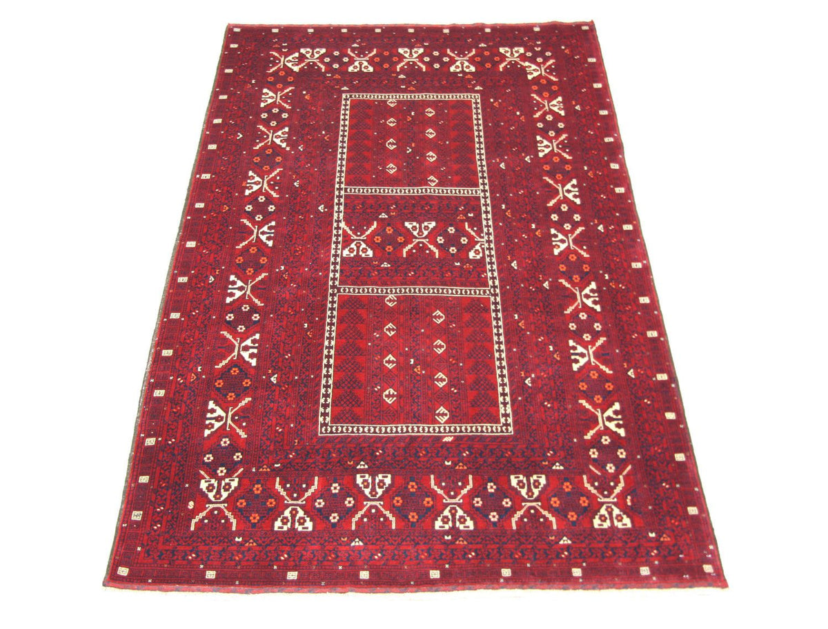 Afghan Rug - 248 x 158 cm - red