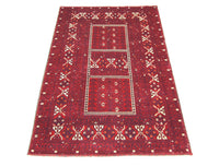Afghan Rug - 248 x 158 cm - red
