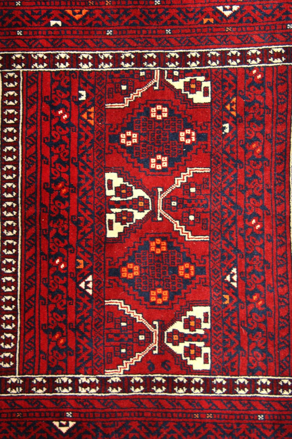 Afghan Rug - 248 x 158 cm - red