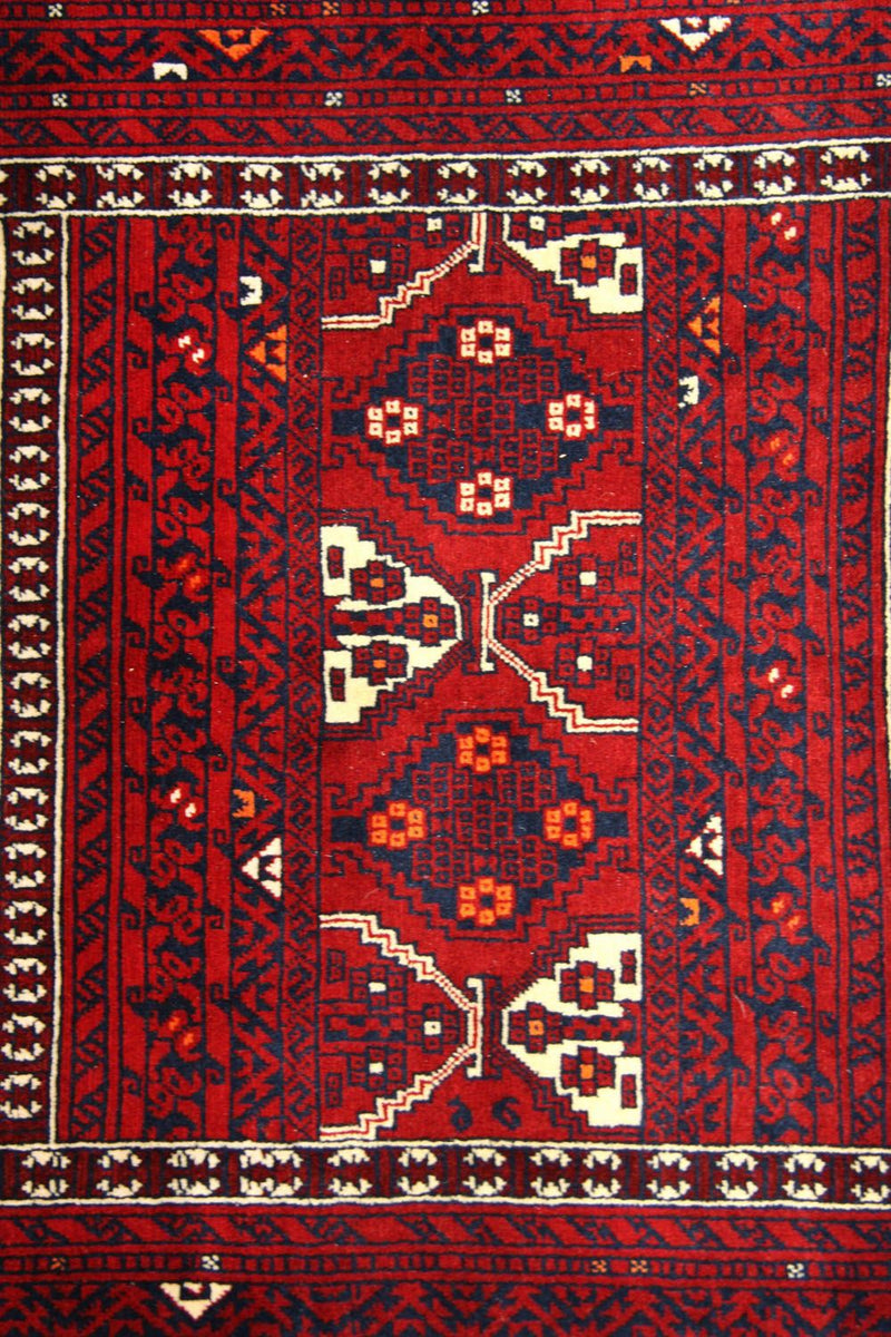 Afghan Rug - 248 x 158 cm - red