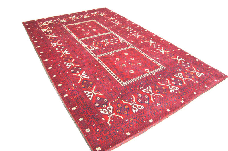 Afghan Rug - 248 x 158 cm - red