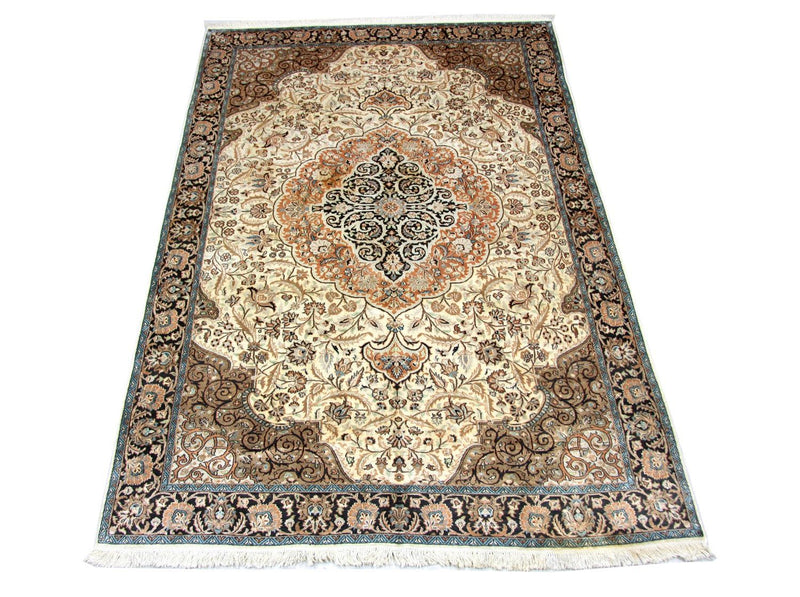 Silk Rug - Kashmir Silk - 272 x 177 cm - beige