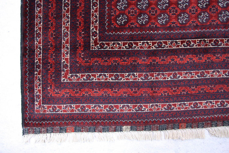 Afghan Rug - Bukhara - 293 x 196 cm - red