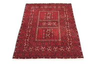 Afghan Rug - 208 x 150 cm - red