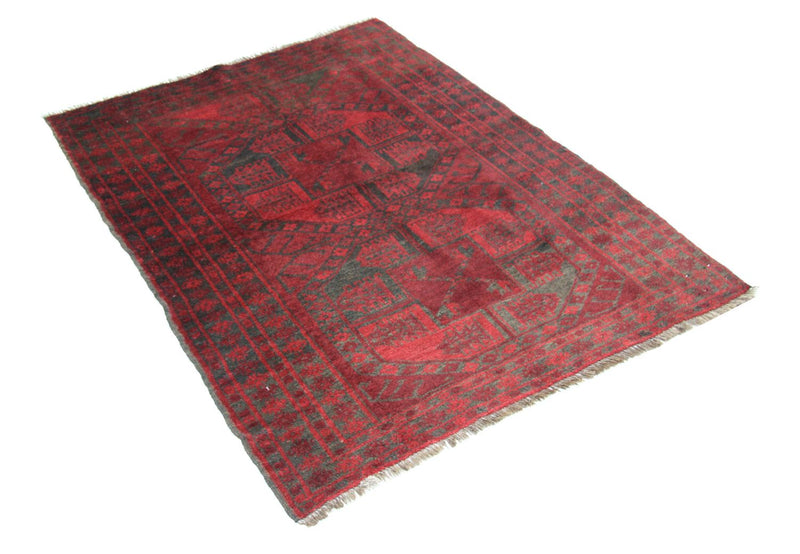 Afghan Rug - 154 x 114 cm - red