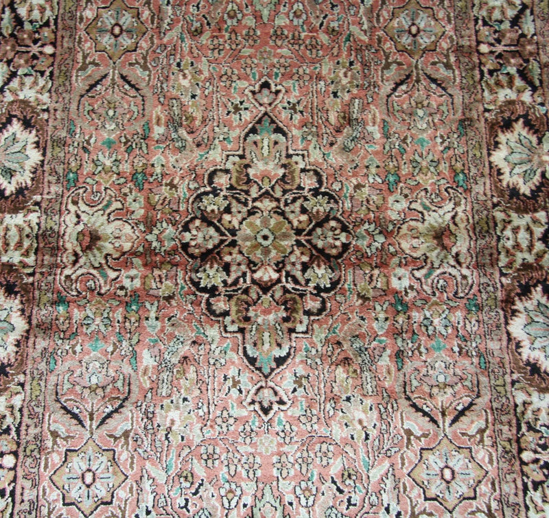 Silk Rug - Kashmir Silk - 164 x 91 cm - brown