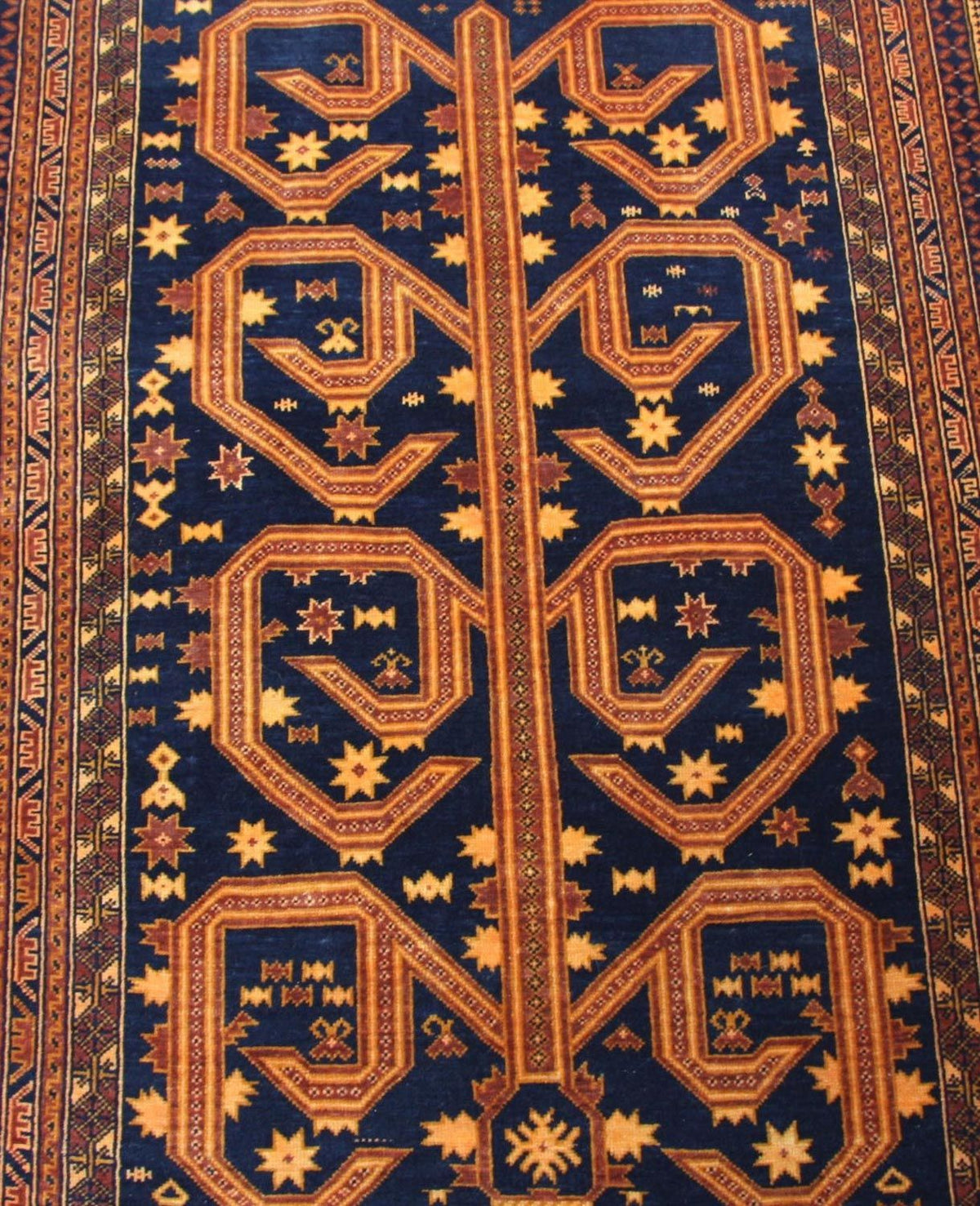 Afghan Rug - 140 x 95 cm - blue