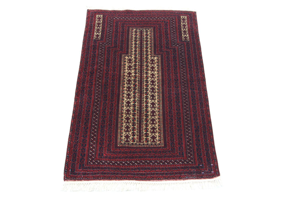 Afghan Rug - 142 x 90 cm - brown