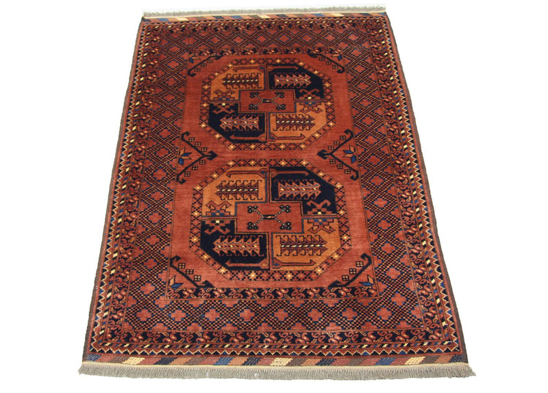 Afghan Rug - 142 x 104 cm - brown