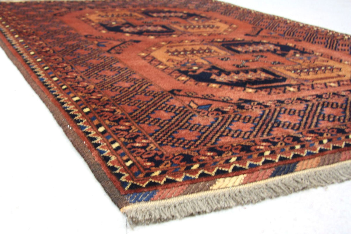 Afghan Rug - 142 x 104 cm - brown