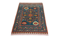 Afghan Rug - 182 x 123 cm - blue