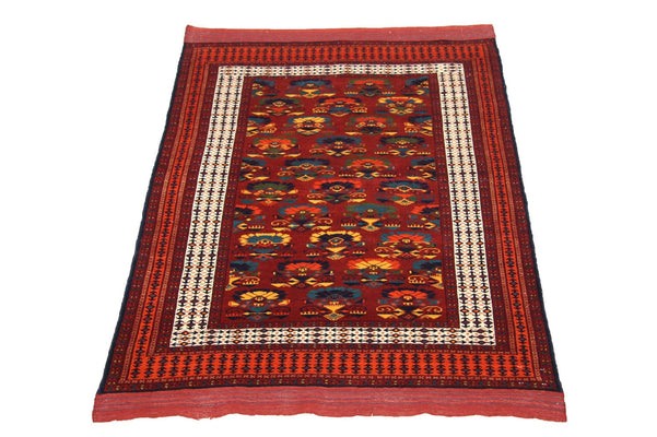 Afghan Rug - 160 x 130 cm - rust