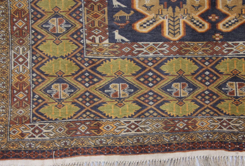 Afghan Rug - 175 x 108 cm - blue