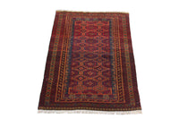Afghan Rug - 152 x 95 cm - red