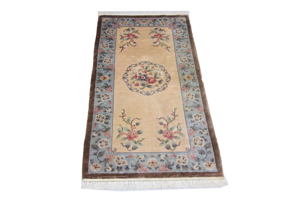 Silk Rug - Chinese Silk - 136 x 70 cm - blue