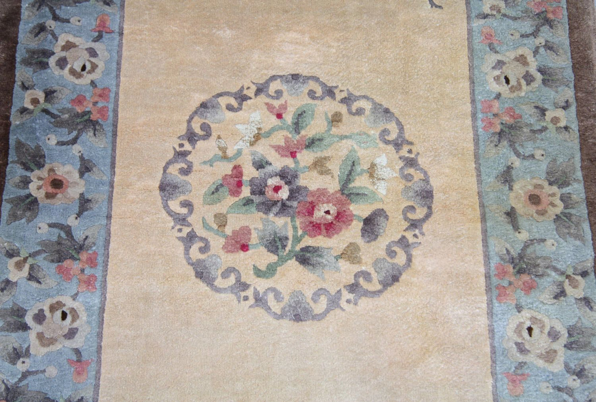 Silk Rug - Chinese Silk - 136 x 70 cm - blue