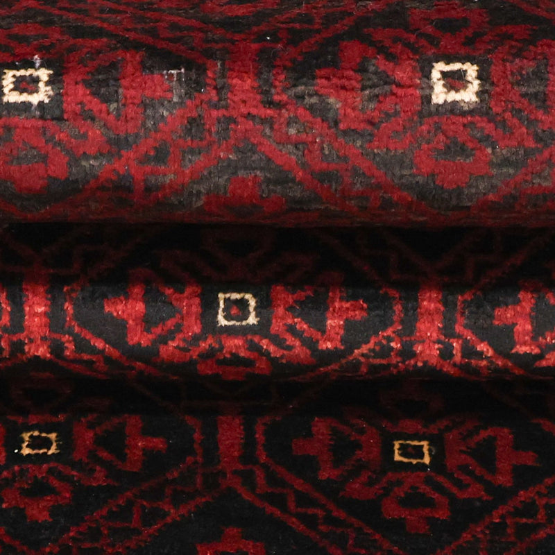 Runner Belutsch Rug - 203 x 101 cm - dark red