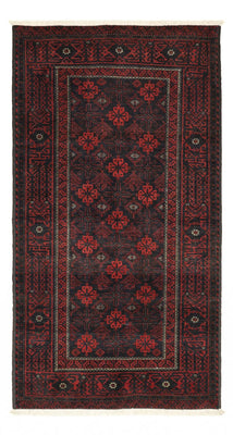 Runner Belutsch Rug - 193 x 104 cm - dark red