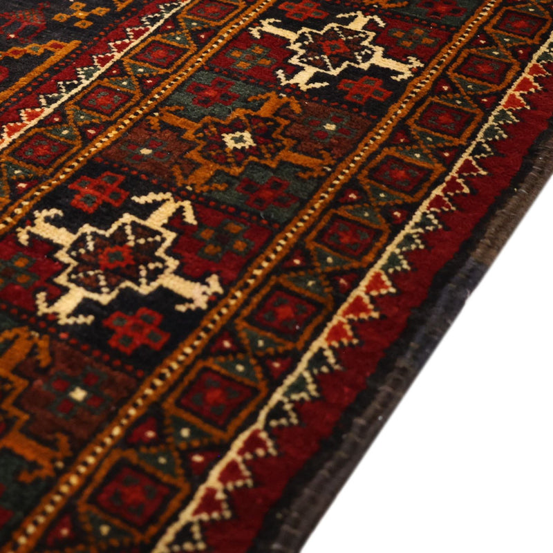 Runner Belutsch Rug - 293 x 108 cm - dark red