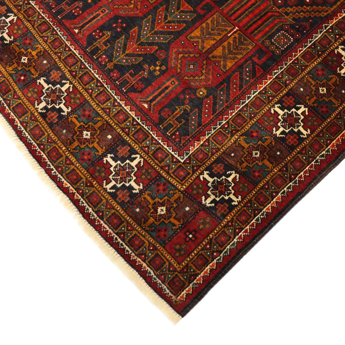 Runner Belutsch Rug - 293 x 108 cm - dark red