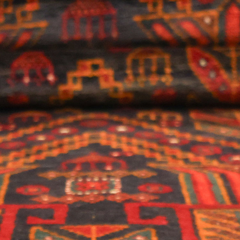 Runner Belutsch Rug - 293 x 108 cm - dark red