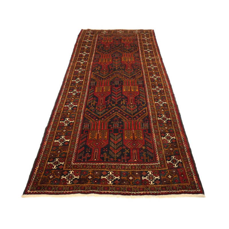 Runner Belutsch Rug - 293 x 108 cm - dark red