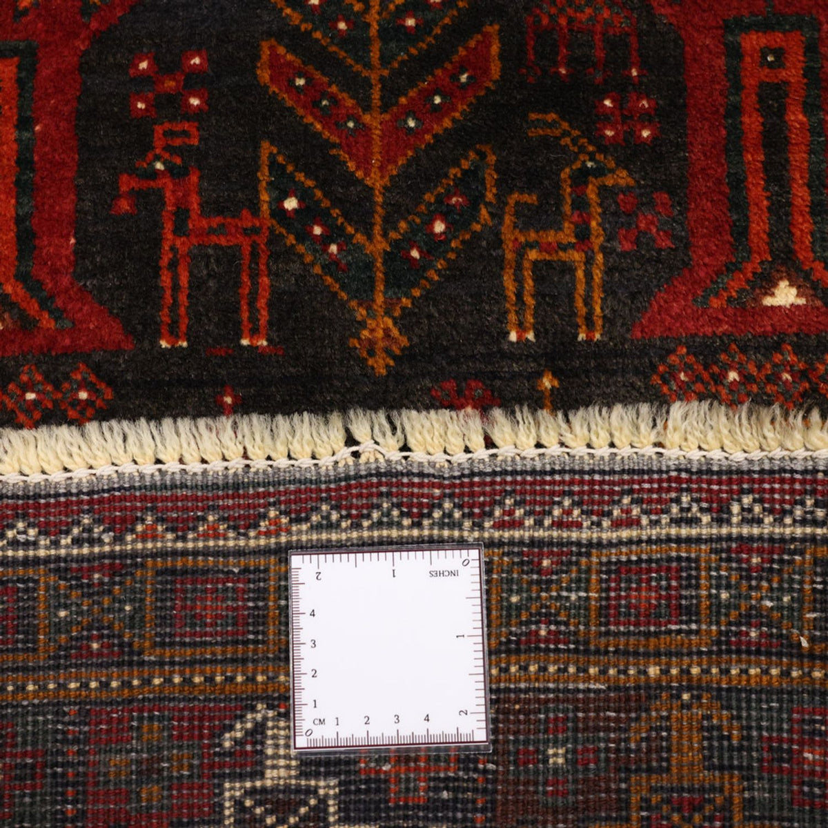 Runner Belutsch Rug - 293 x 108 cm - dark red