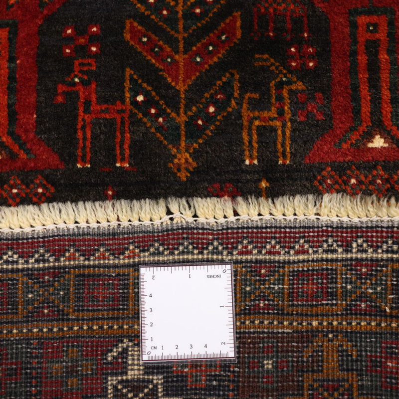 Runner Belutsch Rug - 293 x 108 cm - dark red