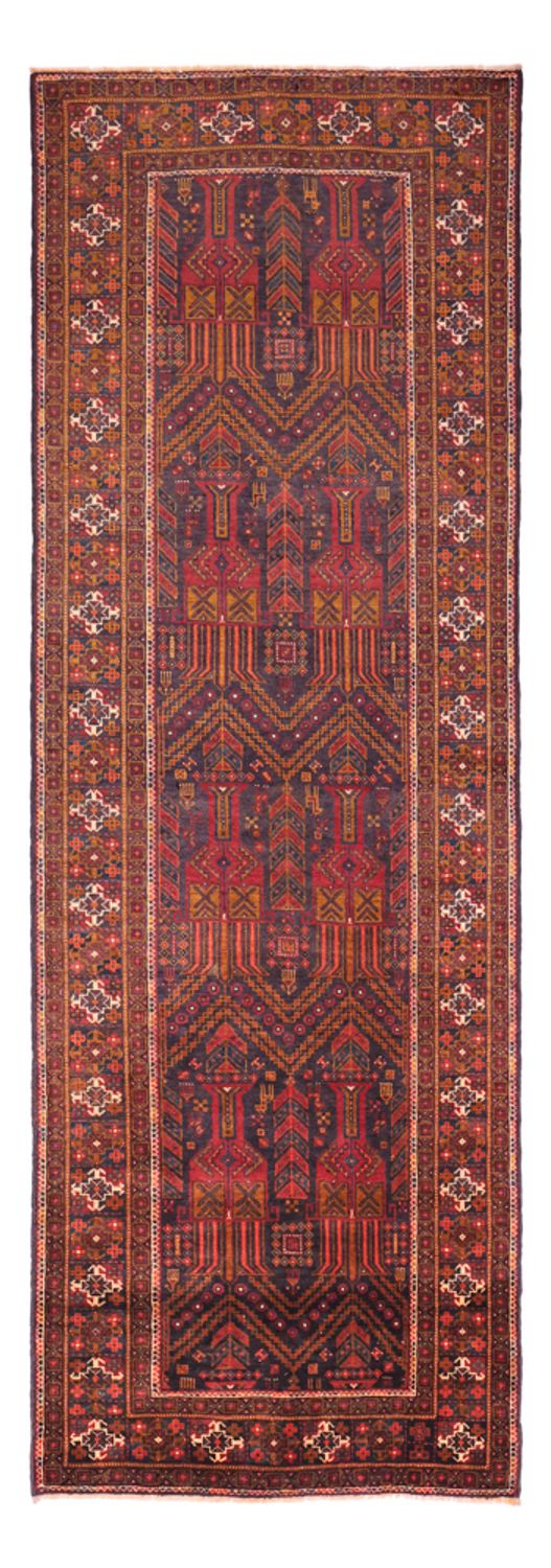 Runner Belutsch Rug - 292 x 103 cm - dark red