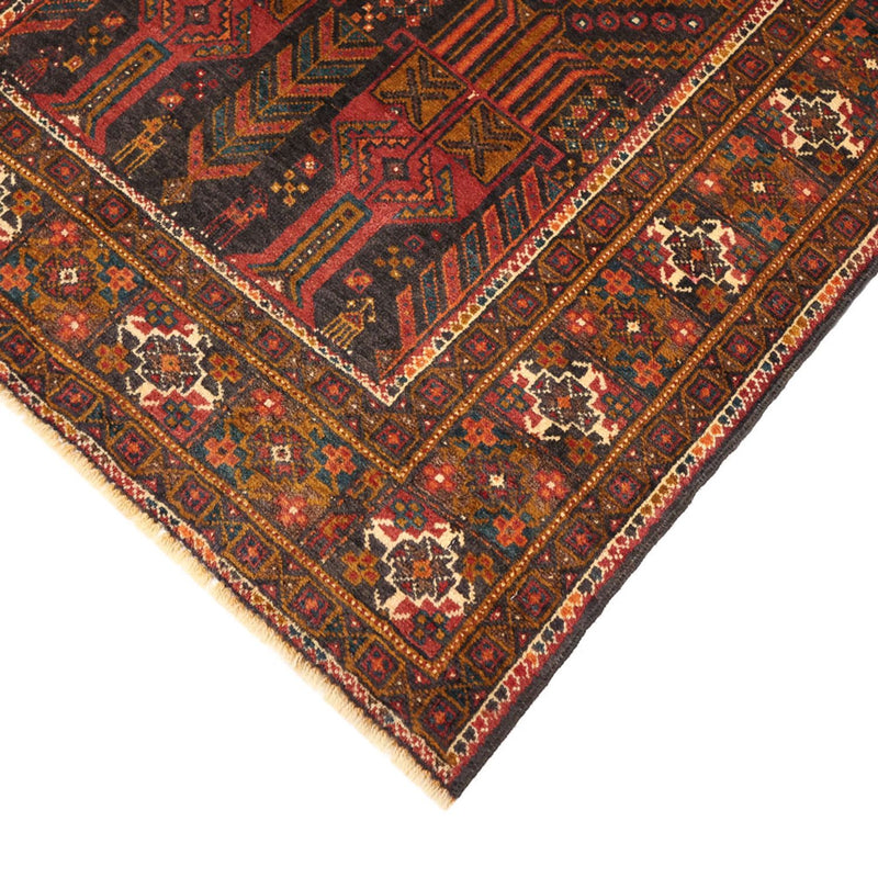 Runner Belutsch Rug - 292 x 103 cm - dark red