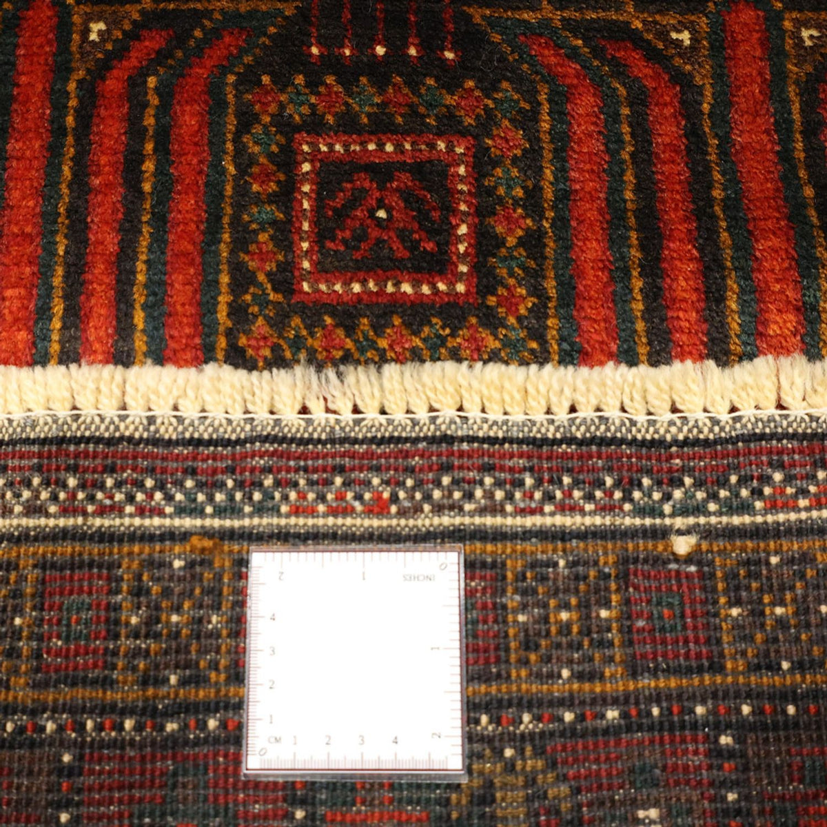 Runner Belutsch Rug - 297 x 107 cm - dark red