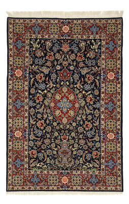 Oriental Rug - Isfahan - Silk Warp - 166 x 114 cm - dark blue
