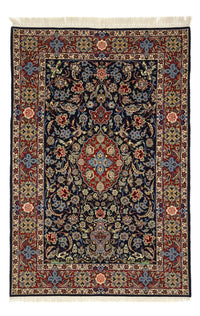 Oriental Rug - Isfahan - Silk Warp - 166 x 114 cm - dark blue