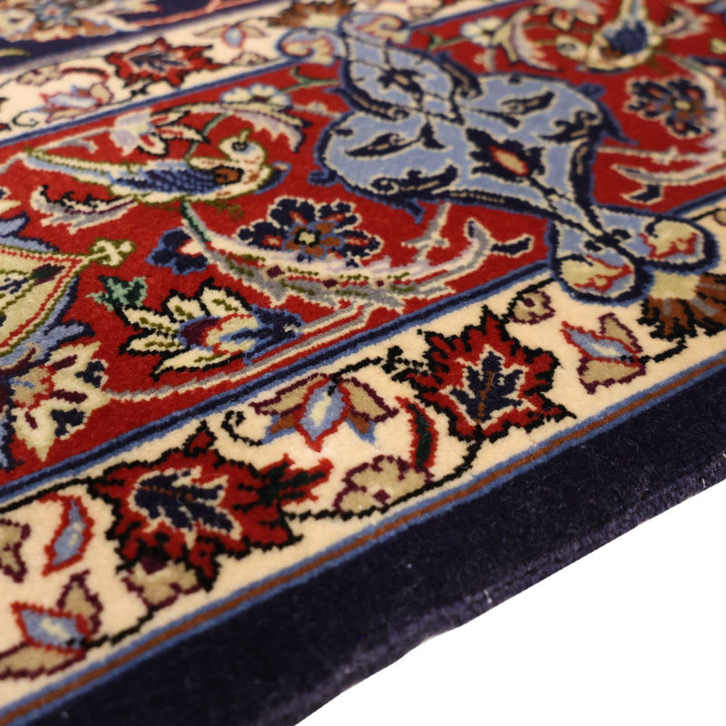 Oriental Rug - Isfahan - Silk Warp - 166 x 114 cm - dark blue