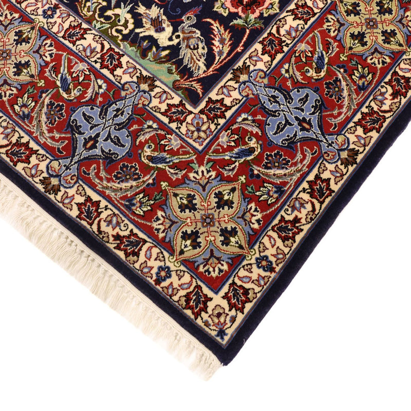 Oriental Rug - Isfahan - Silk Warp - 166 x 114 cm - dark blue