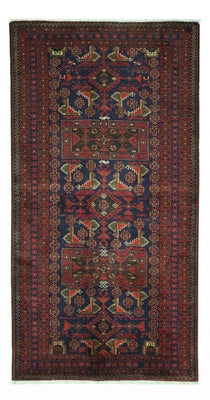 Runner Belutsch Rug - 194 x 101 cm - dark red