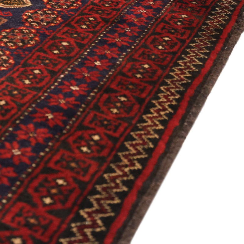 Runner Belutsch Rug - 194 x 101 cm - dark red