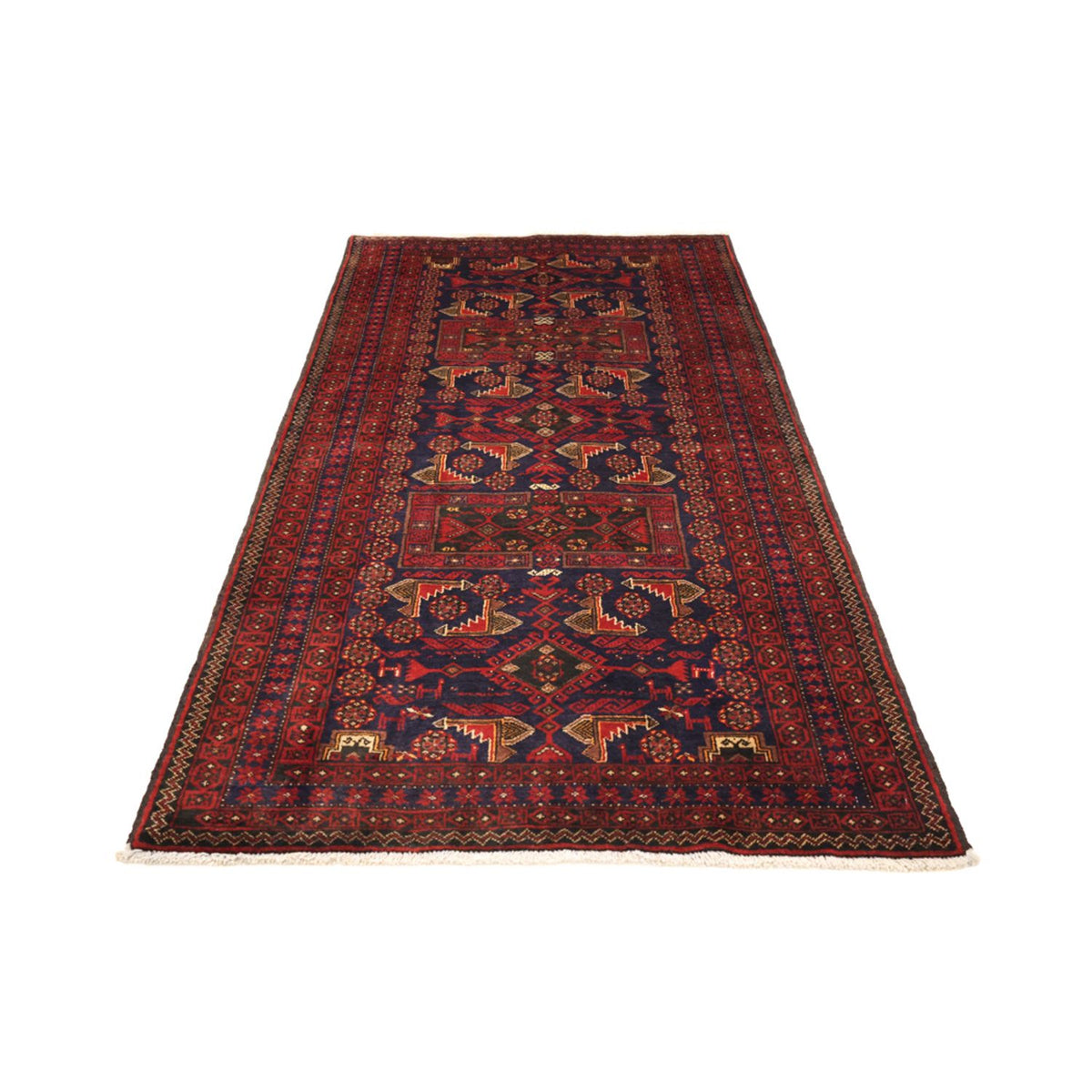Runner Belutsch Rug - 194 x 101 cm - dark red