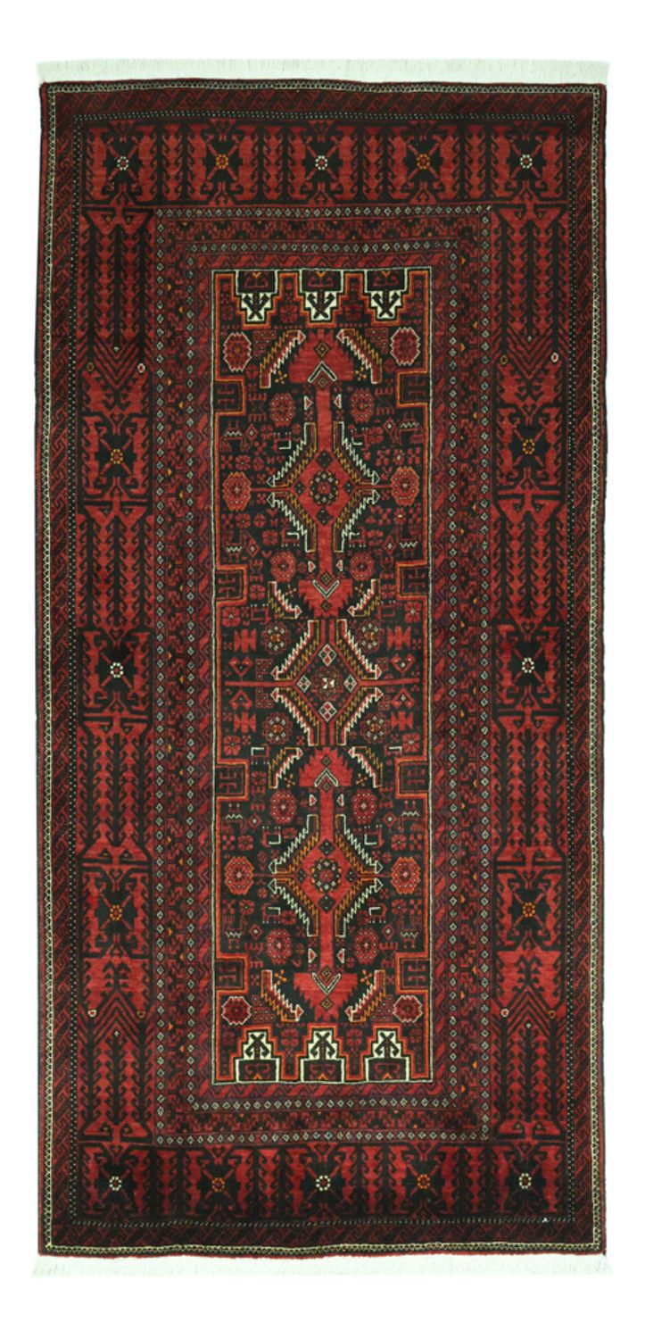 Runner Belutsch Rug - 201 x 97 cm - dark red