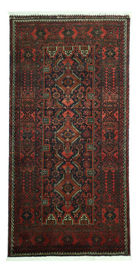 Runner Belutsch Rug - 190 x 99 cm - dark red