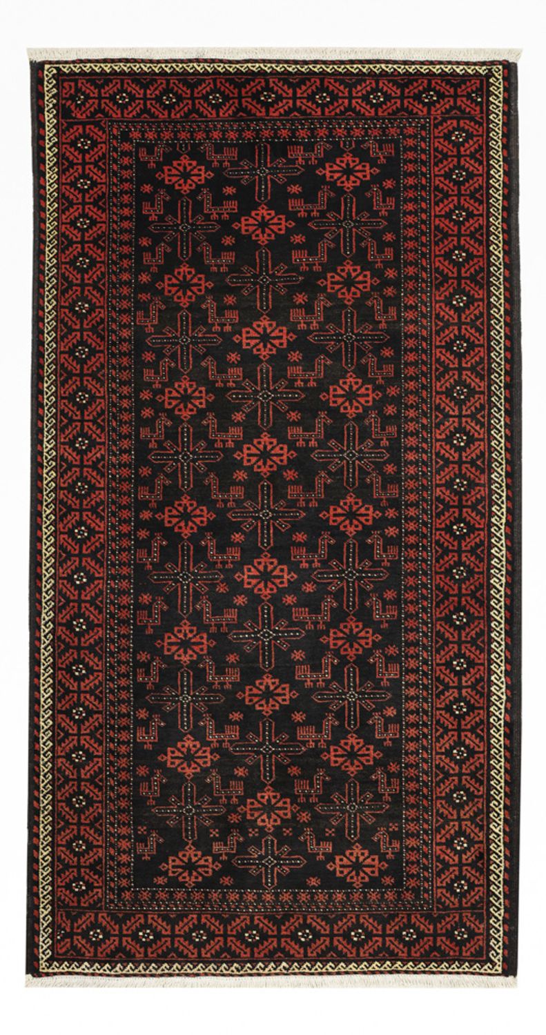 Runner Belutsch Rug - 197 x 105 cm - dark red