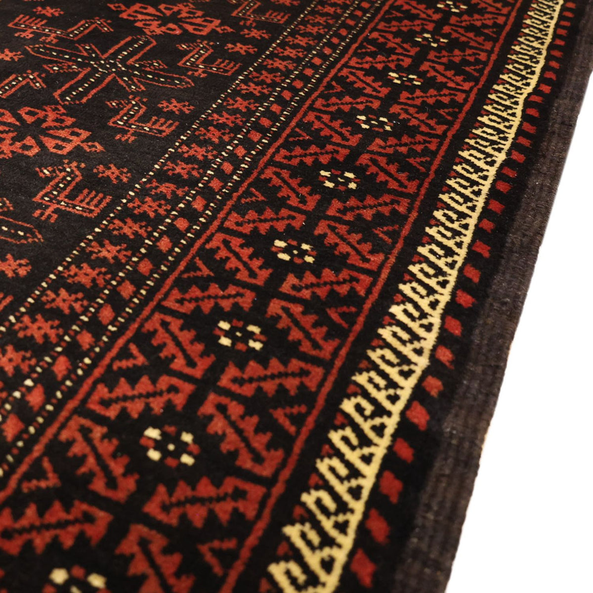 Runner Belutsch Rug - 197 x 105 cm - dark red