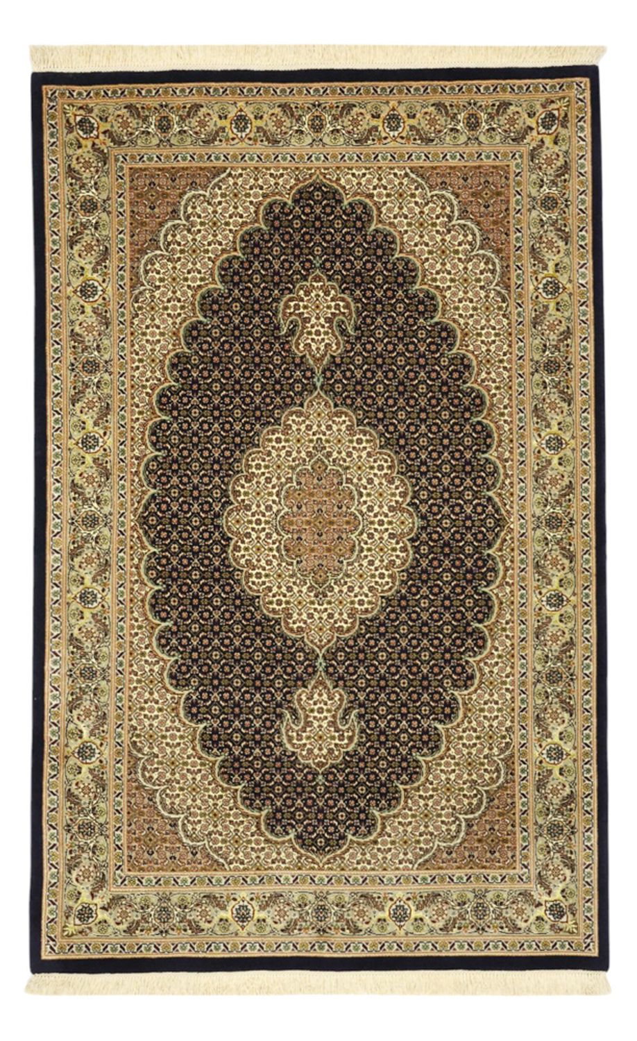 Perser Rug - Tabriz - Royal - Silk Warp - 160 x 98 cm - dark beige
