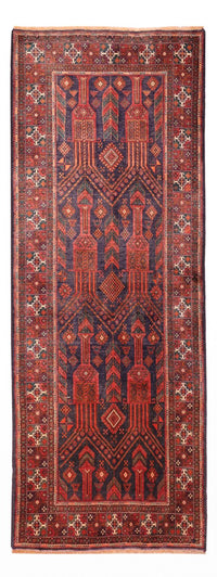 Runner Belutsch Rug - 292 x 110 cm - dark red