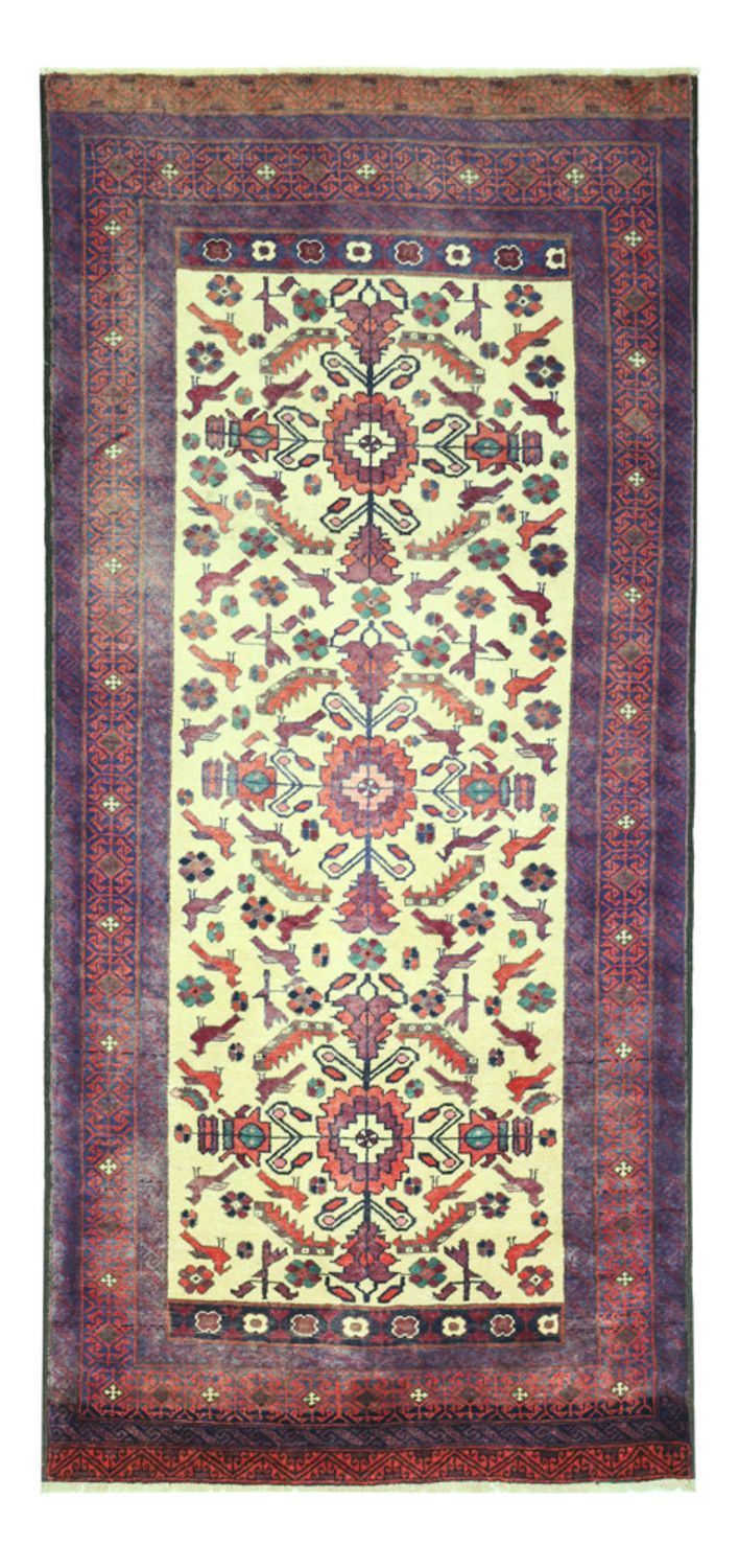 Runner Belutsch Rug - 212 x 97 cm - light green