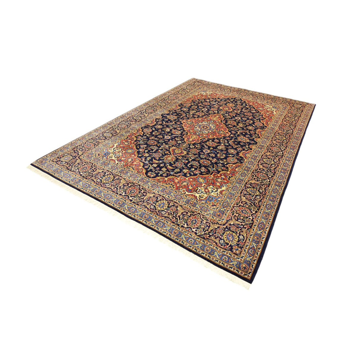 Perser Rug - Keshan - 321 x 221 cm - dark blue