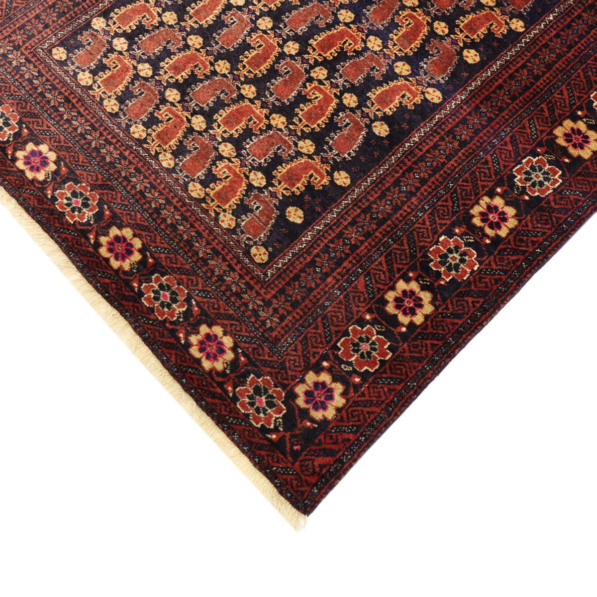 Runner Belutsch Rug - 190 x 98 cm - dark red