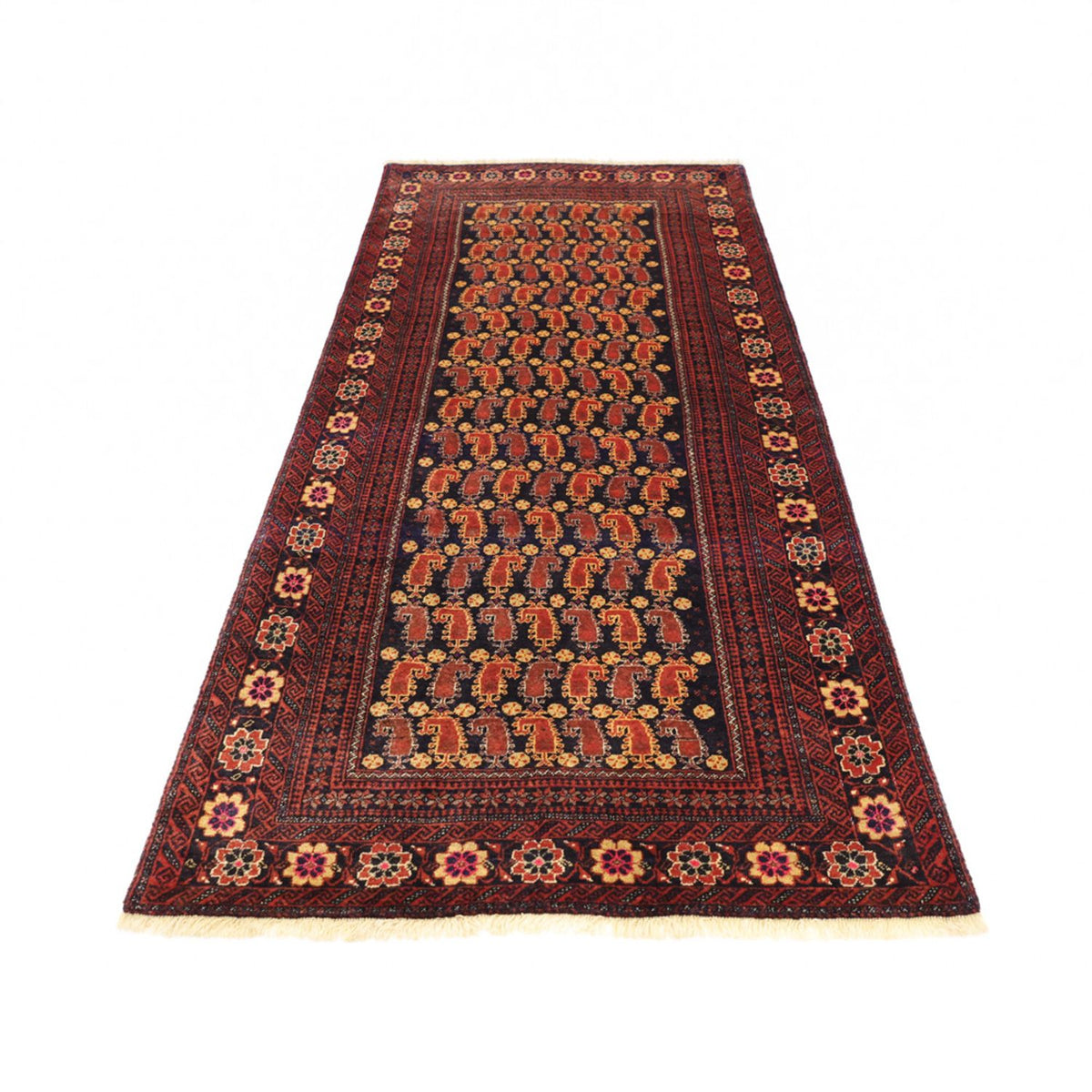 Runner Belutsch Rug - 190 x 98 cm - dark red